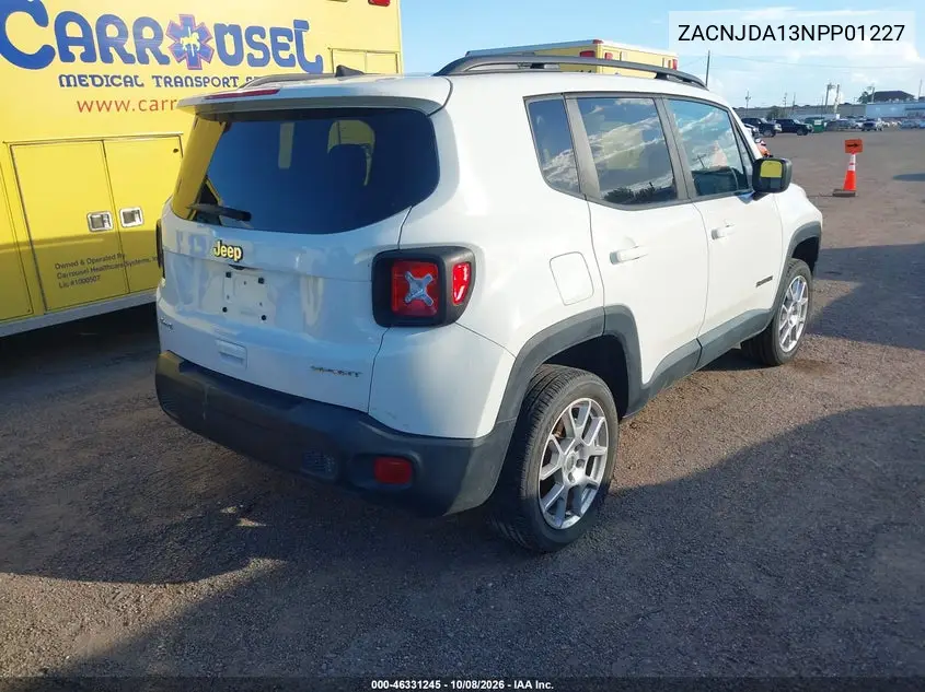 2022 JEEP RENEGADE VIN ZACNJDA13NPP01227 — фото 4