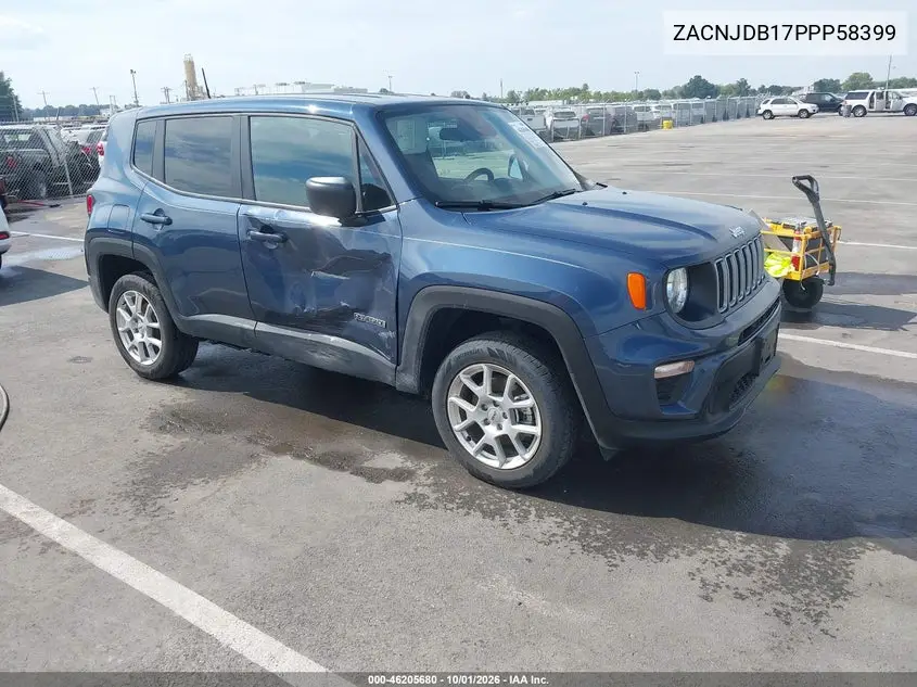JEEP RENEGADE 2023, VIN ZACNJDB17PPP58399