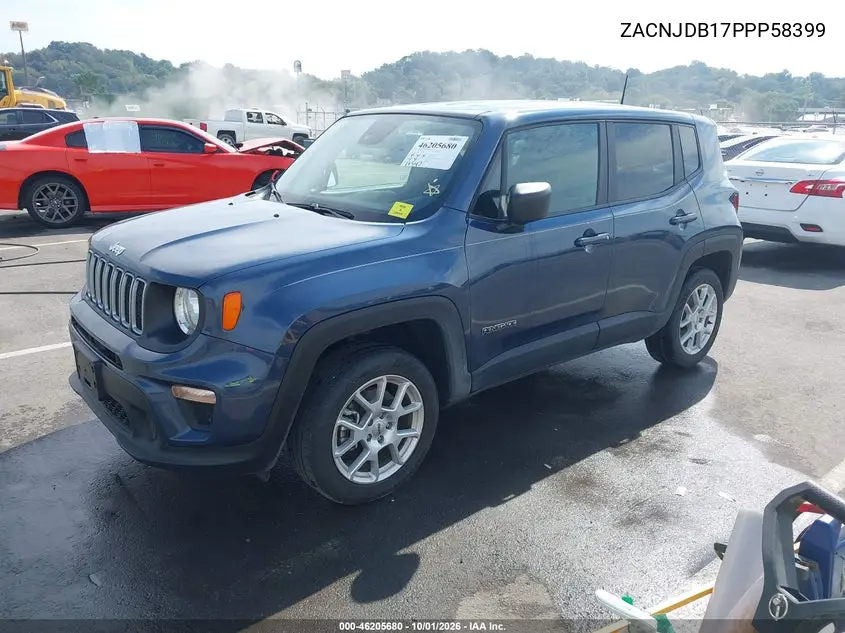 2023 JEEP RENEGADE VIN ZACNJDB17PPP58399 — фото 2
