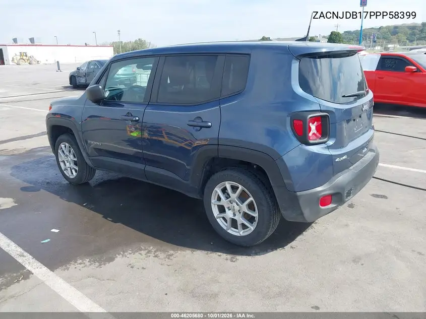 2023 JEEP RENEGADE VIN ZACNJDB17PPP58399 — фото 3