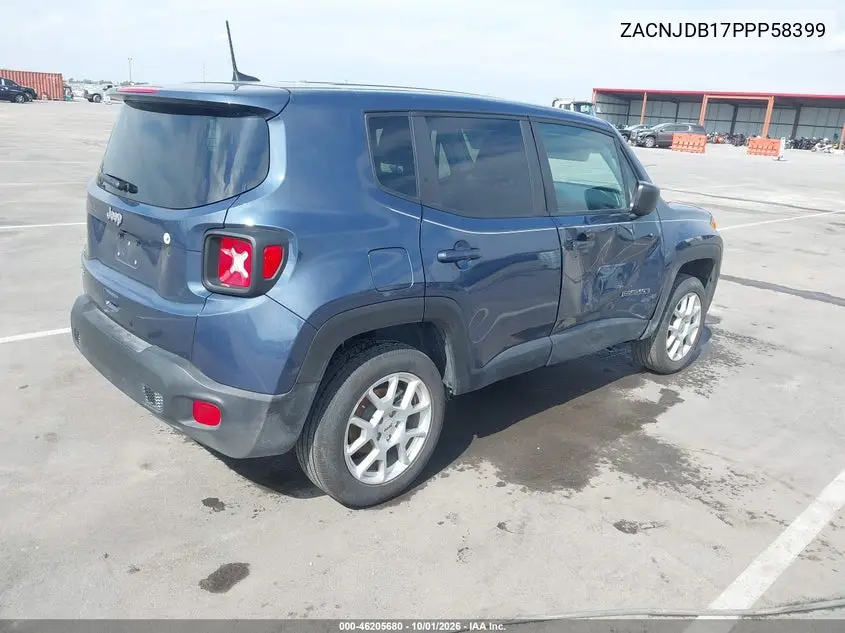 2023 JEEP RENEGADE VIN ZACNJDB17PPP58399 — фото 4