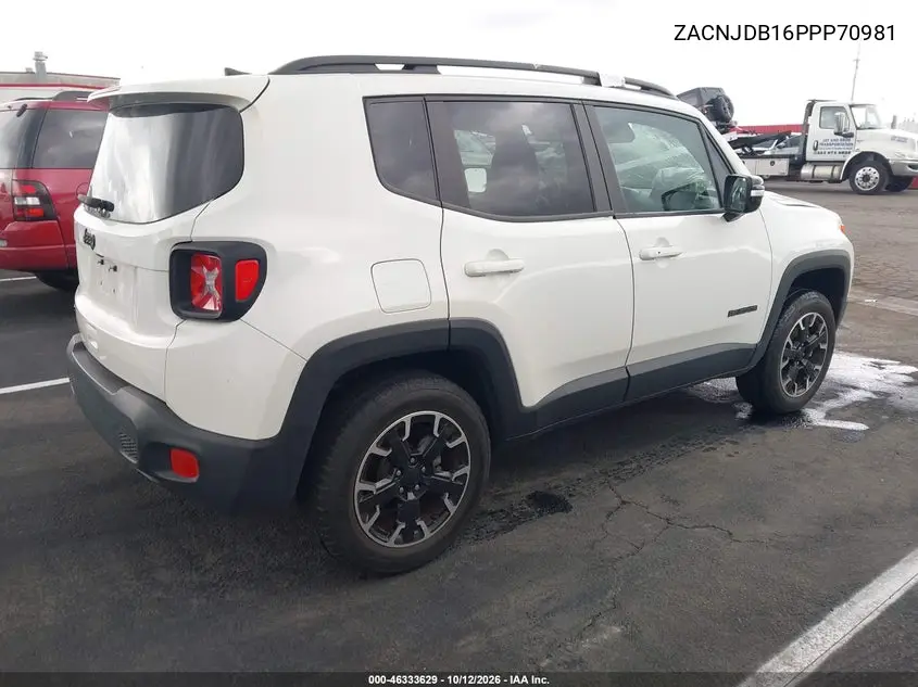 2023 JEEP RENEGADE VIN ZACNJDB16PPP70981 — фото 4