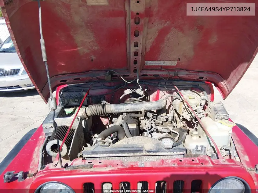 2000 JEEP WRANGLER VIN 1J4FA49S4YP713824 — фото 10