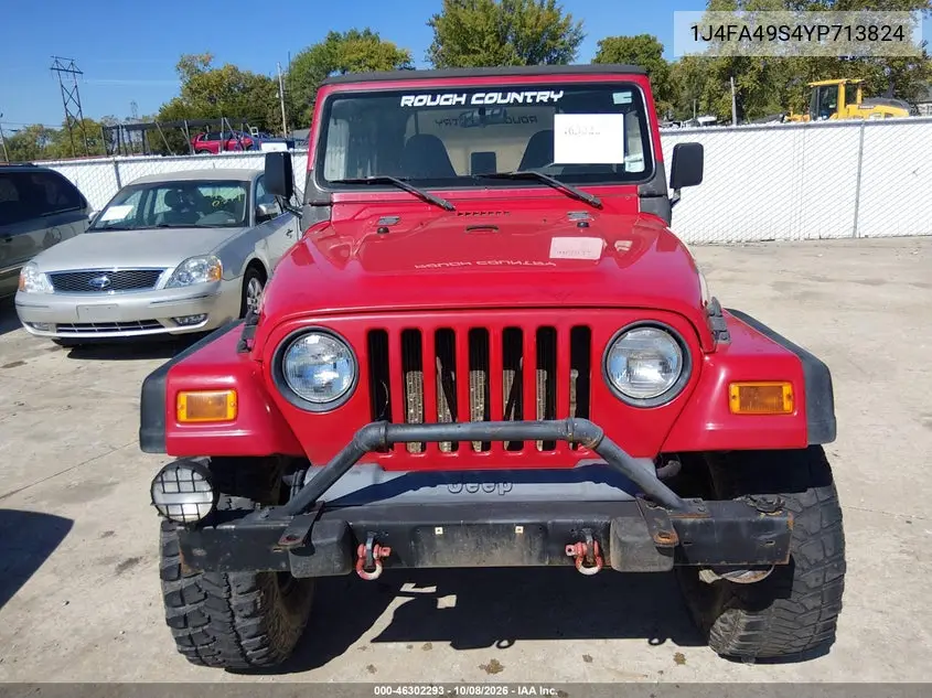 2000 JEEP WRANGLER VIN 1J4FA49S4YP713824 — фото 6