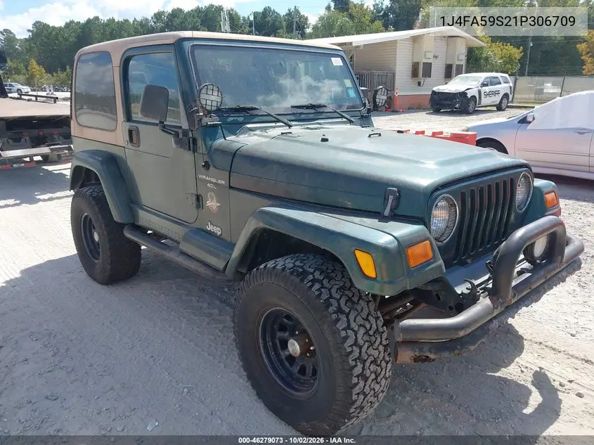JEEP WRANGLER 2001, VIN 1J4FA59S21P306709