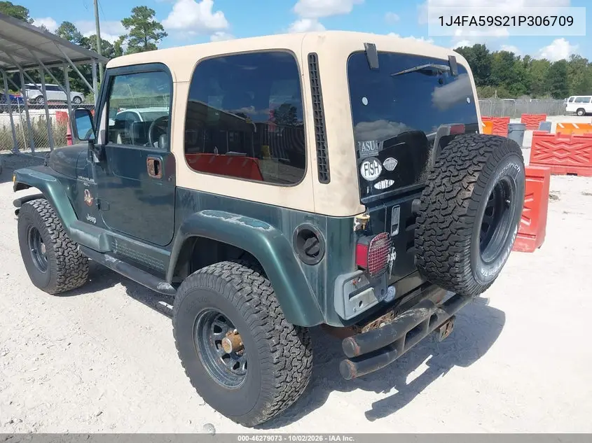 2001 JEEP WRANGLER VIN 1J4FA59S21P306709 — фото 3
