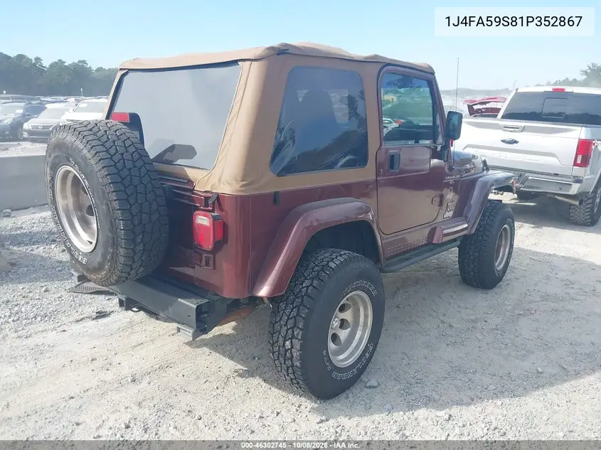 2001 JEEP WRANGLER VIN 1J4FA59S81P352867 — фото 4