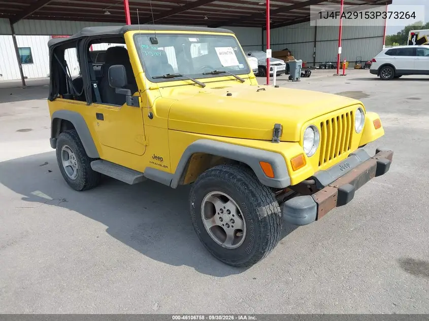 JEEP WRANGLER 2003, VIN 1J4FA29153P373264