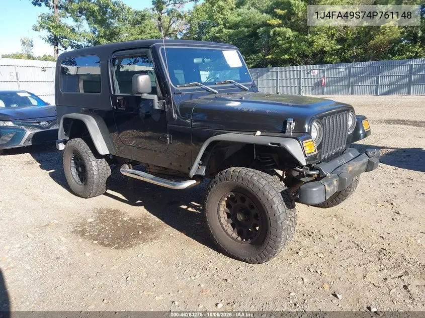 JEEP WRANGLER 2004, VIN 1J4FA49S74P761148