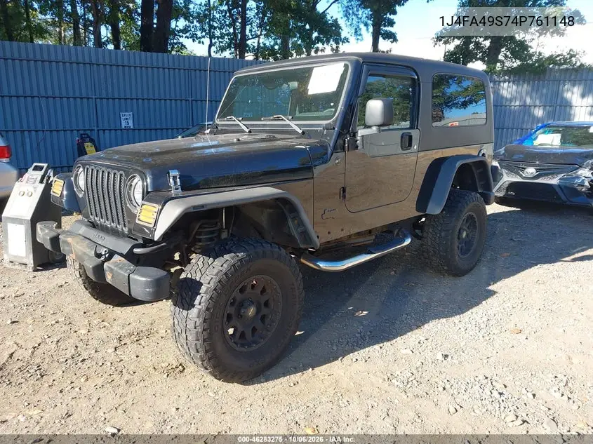 2004 JEEP WRANGLER VIN 1J4FA49S74P761148 — фото 2