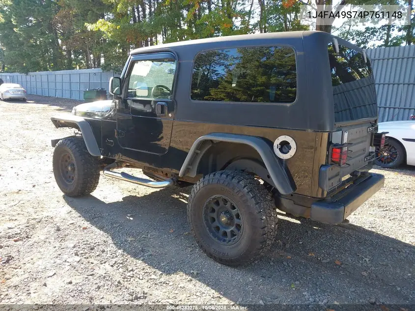 2004 JEEP WRANGLER VIN 1J4FA49S74P761148 — фото 3