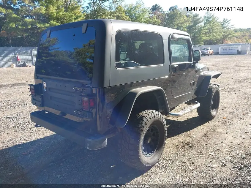 2004 JEEP WRANGLER VIN 1J4FA49S74P761148 — фото 4