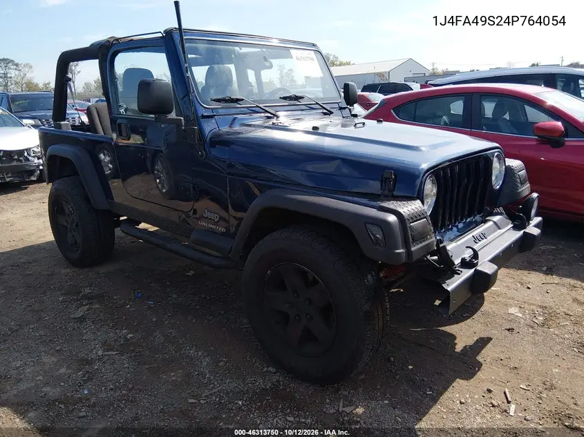 JEEP WRANGLER 2004, VIN 1J4FA49S24P764054