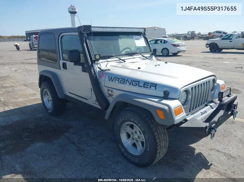 JEEP WRANGLER 2005, VIN 1J4FA49S55P317655