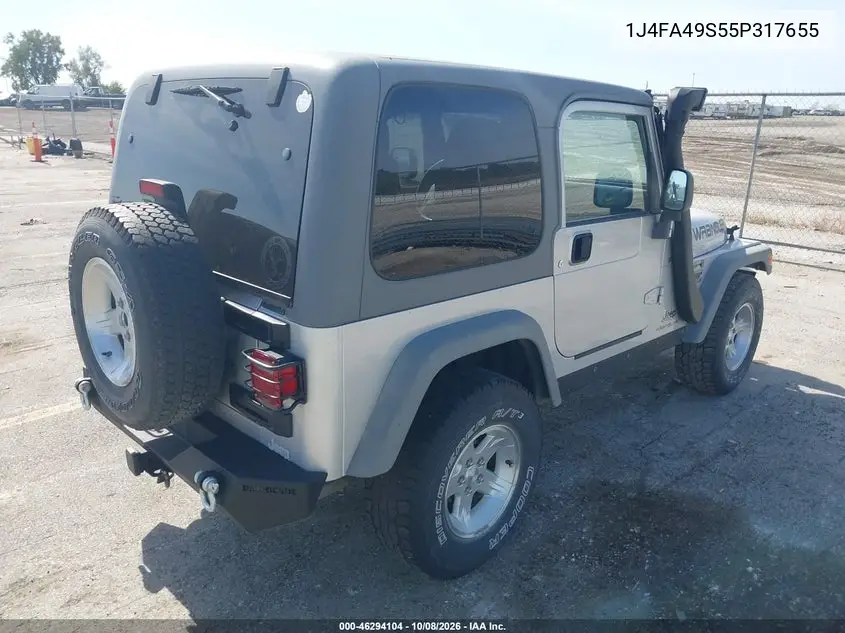 2005 JEEP WRANGLER VIN 1J4FA49S55P317655 — фото 4
