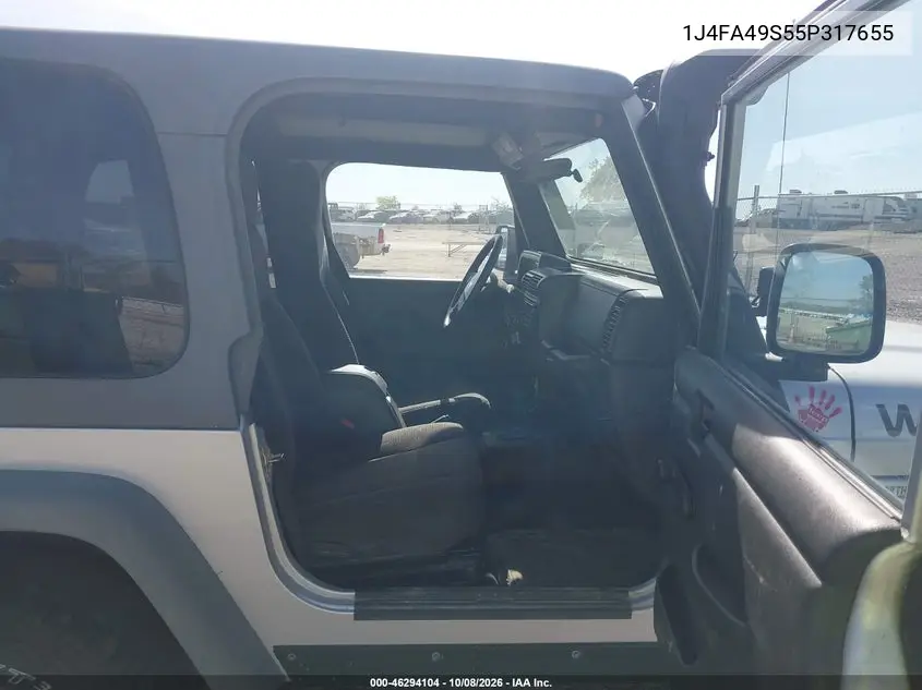 2005 JEEP WRANGLER VIN 1J4FA49S55P317655 — фото 5