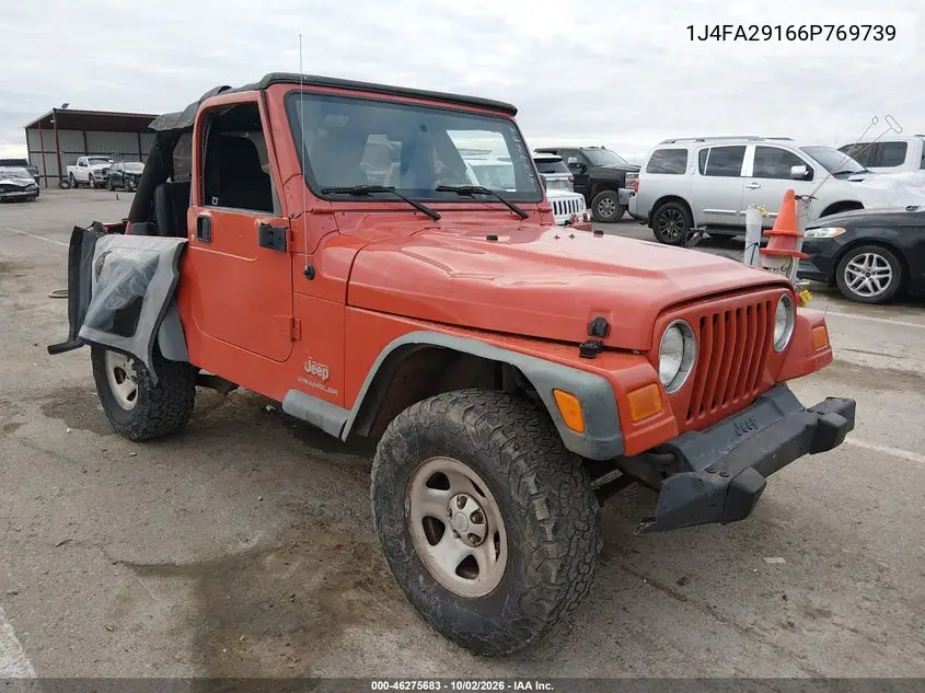 JEEP WRANGLER 2006, VIN 1J4FA29166P769739
