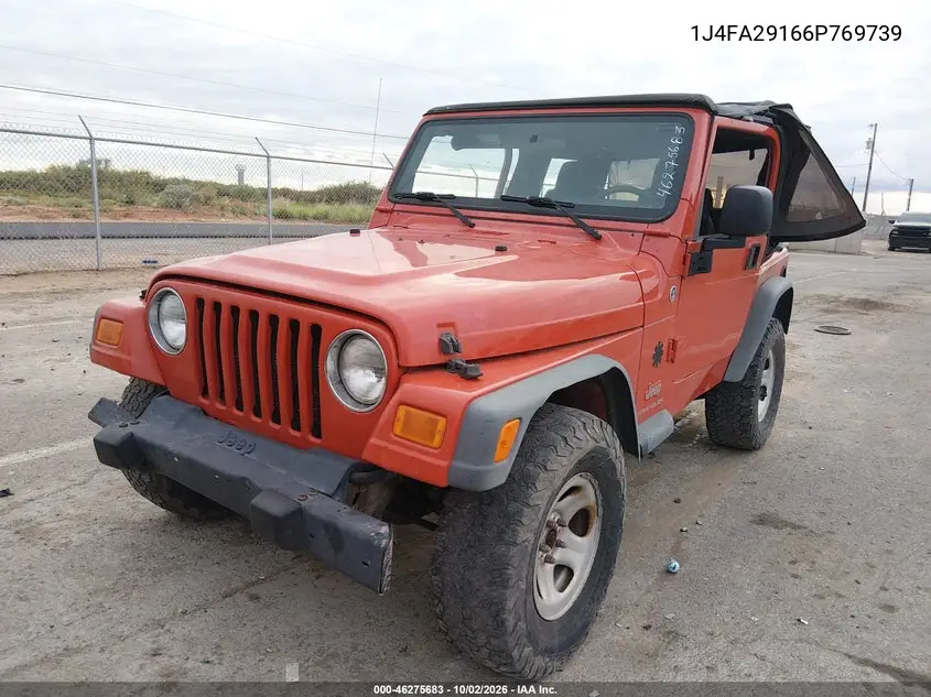 2006 JEEP WRANGLER VIN 1J4FA29166P769739 — фото 2