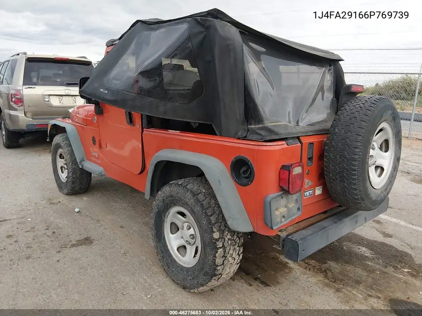 2006 JEEP WRANGLER VIN 1J4FA29166P769739 — фото 3
