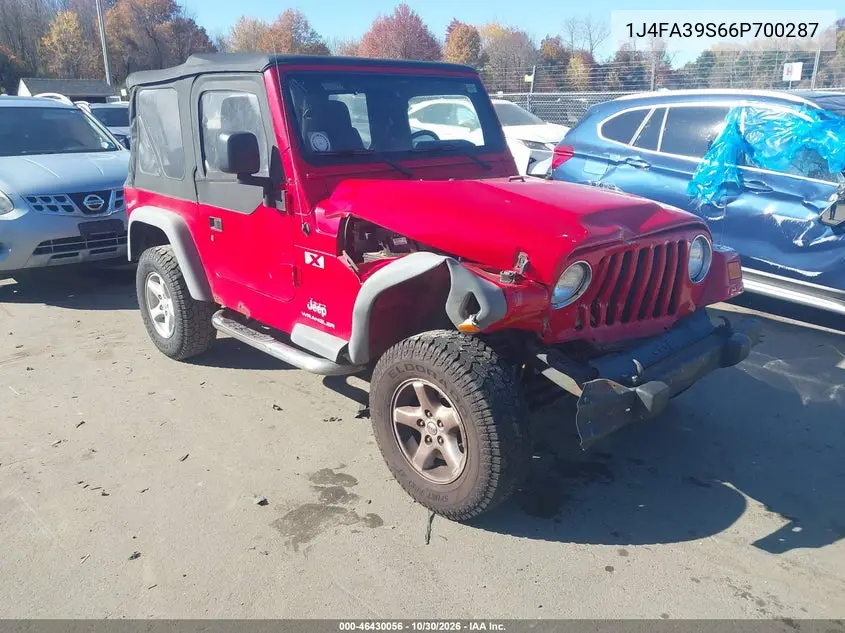 JEEP WRANGLER 2006, VIN 1J4FA39S66P700287
