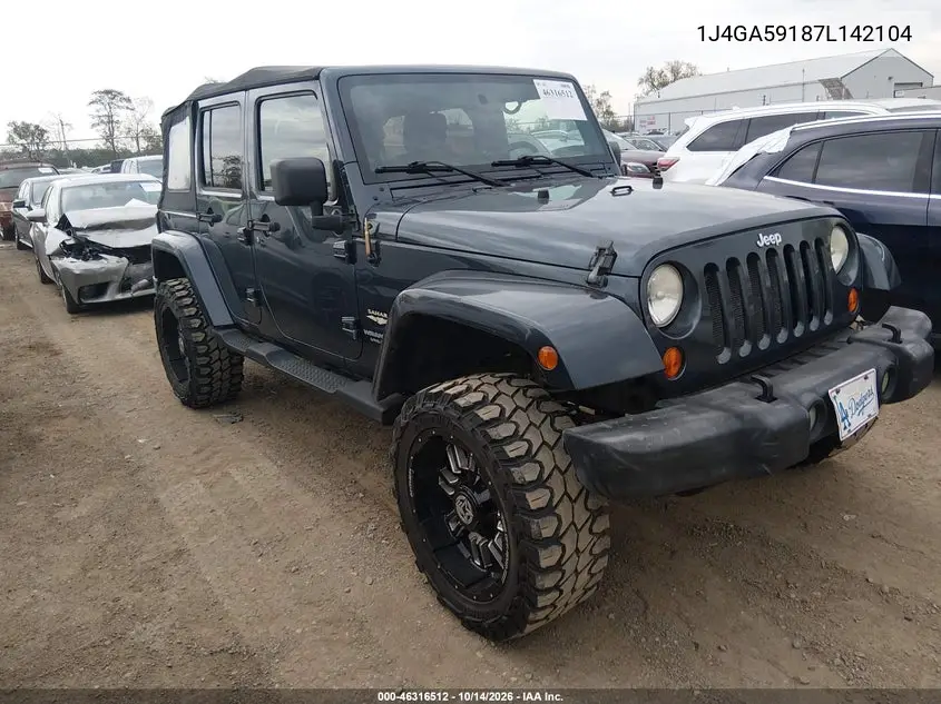 JEEP WRANGLER 2007, VIN 1J4GA59187L142104