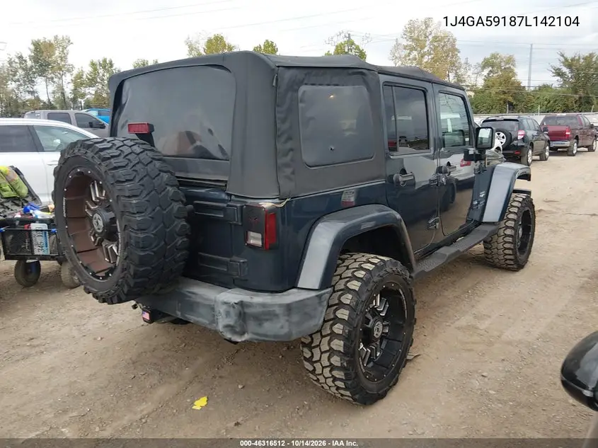 2007 JEEP WRANGLER VIN 1J4GA59187L142104 — фото 4