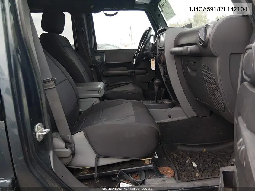 2007 JEEP WRANGLER VIN 1J4GA59187L142104 — фото 5