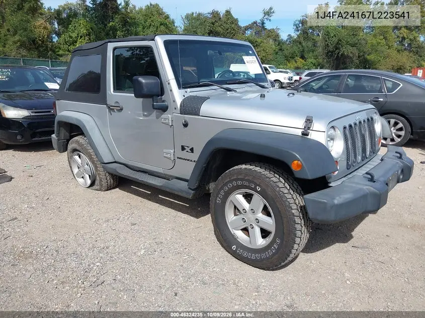JEEP WRANGLER 2007, VIN 1J4FA24167L223541