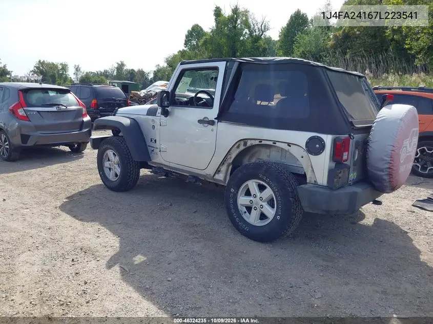 2007 JEEP WRANGLER VIN 1J4FA24167L223541 — фото 3