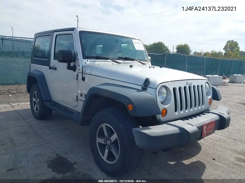 JEEP WRANGLER 2007, VIN 1J4FA24137L232021