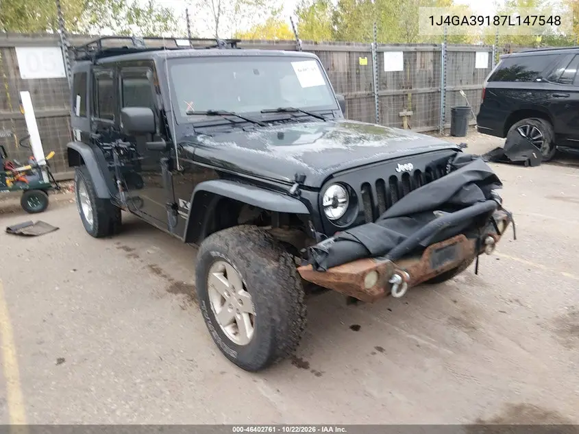JEEP WRANGLER 2007, VIN 1J4GA39187L147548