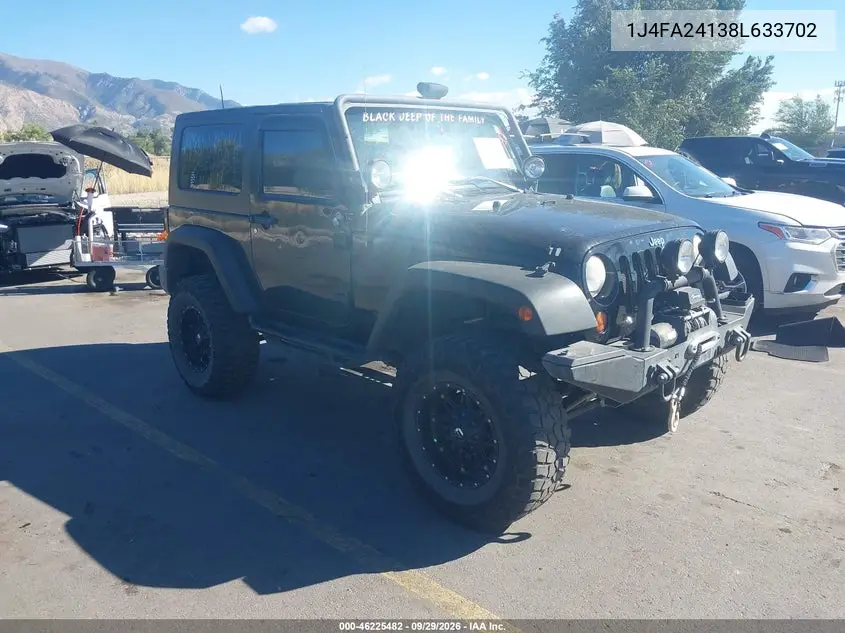 JEEP WRANGLER 2008, VIN 1J4FA24138L633702