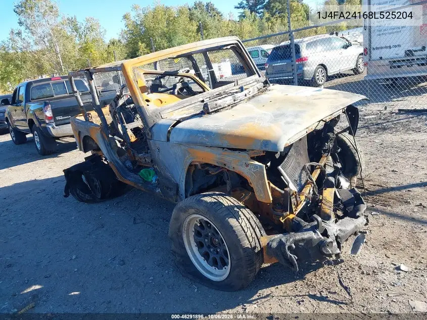 JEEP WRANGLER 2008, VIN 1J4FA24168L525204
