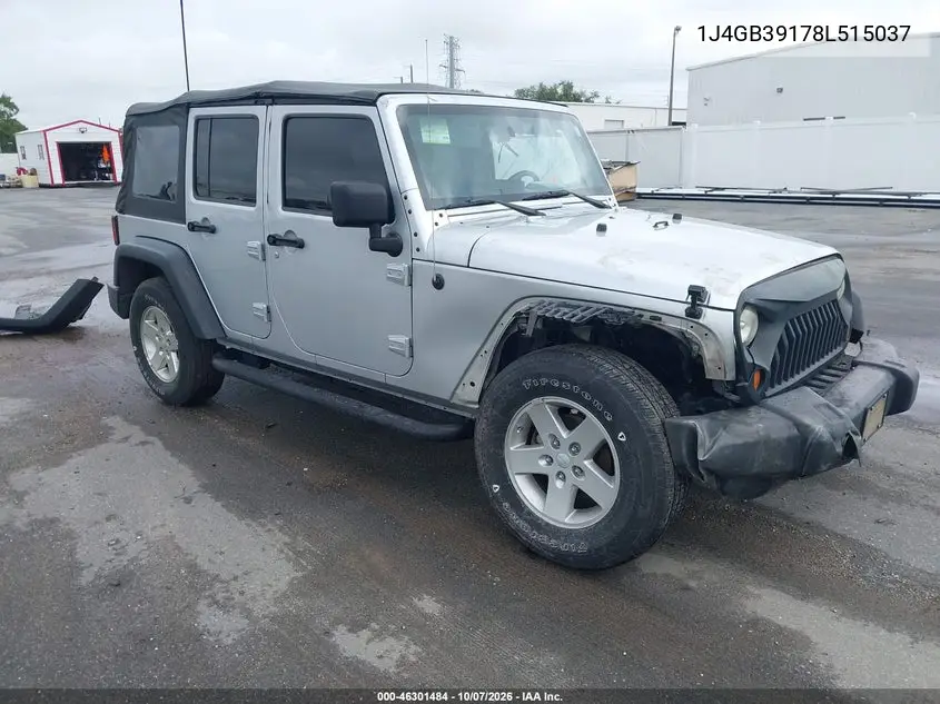 JEEP WRANGLER 2008, VIN 1J4GB39178L515037