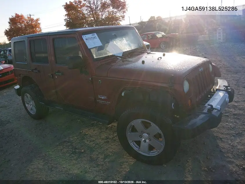 JEEP WRANGLER 2008, VIN 1J4GA59138L525286