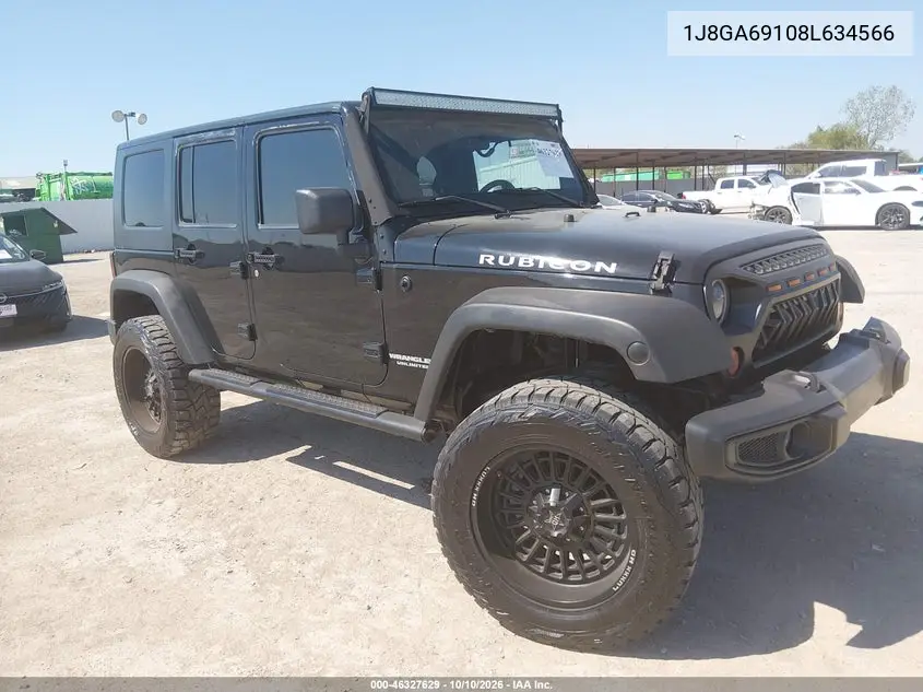 JEEP WRANGLER 2008, VIN 1J8GA69108L634566