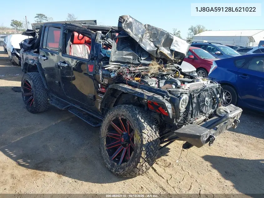 JEEP WRANGLER 2008, VIN 1J8GA59128L621022