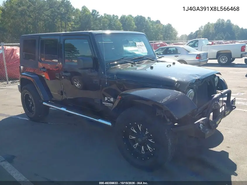 JEEP WRANGLER 2008, VIN 1J4GA391X8L566468