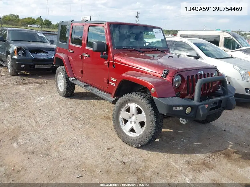 JEEP WRANGLER 2009, VIN 1J4GA59139L754469