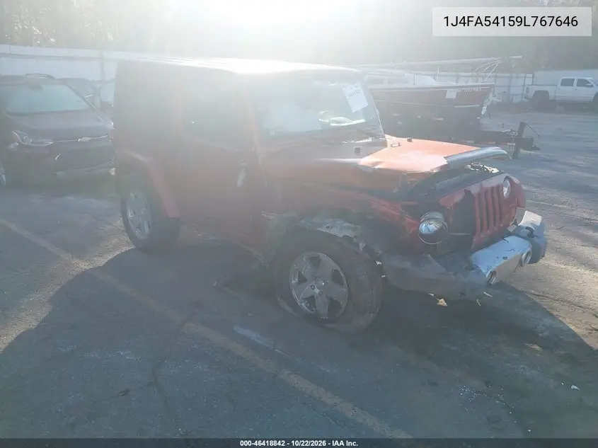 JEEP WRANGLER 2009, VIN 1J4FA54159L767646