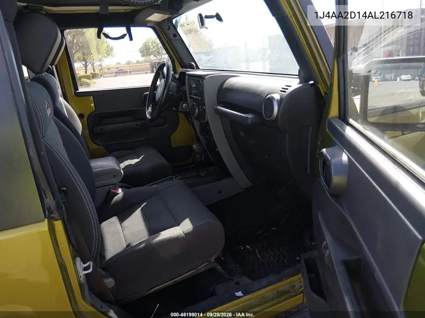 2010 JEEP WRANGLER VIN 1J4AA2D14AL216718 — фото 5