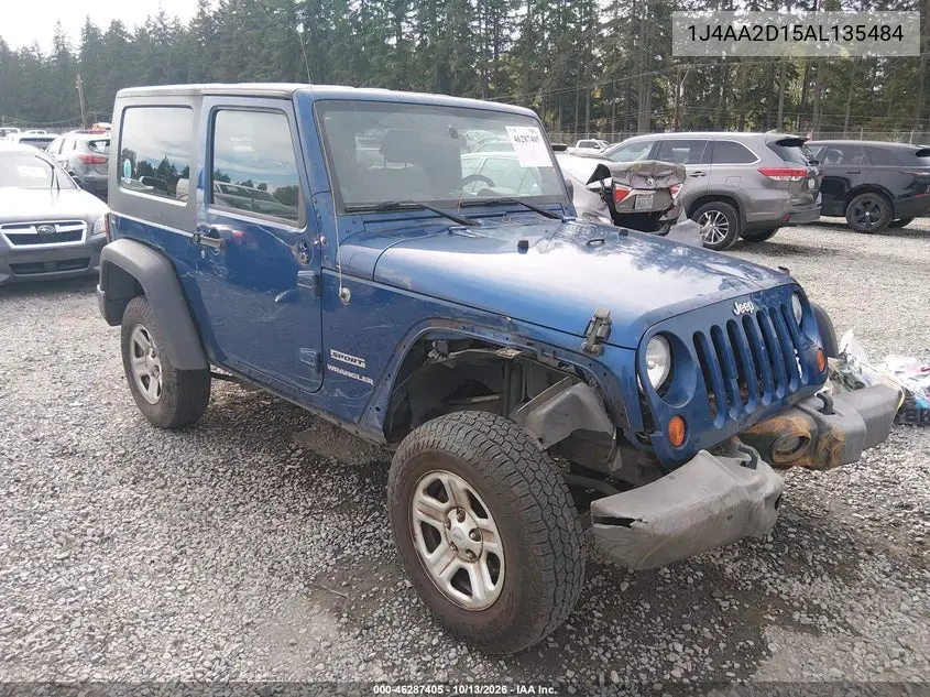 JEEP WRANGLER 2010, VIN 1J4AA2D15AL135484