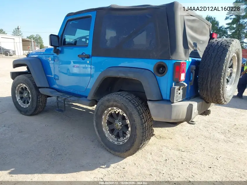 2010 JEEP WRANGLER VIN 1J4AA2D12AL160228 — фото 3