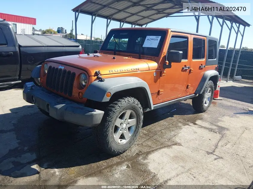 2010 JEEP WRANGLER VIN 1J4HA6H11AL202470 — фото 2