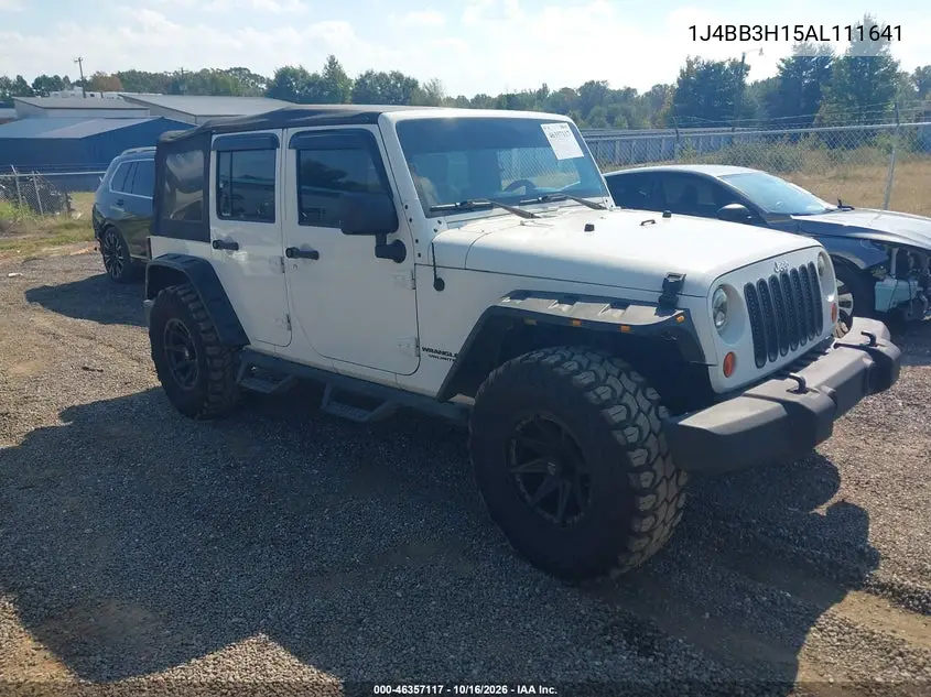 JEEP WRANGLER 2010, VIN 1J4BB3H15AL111641