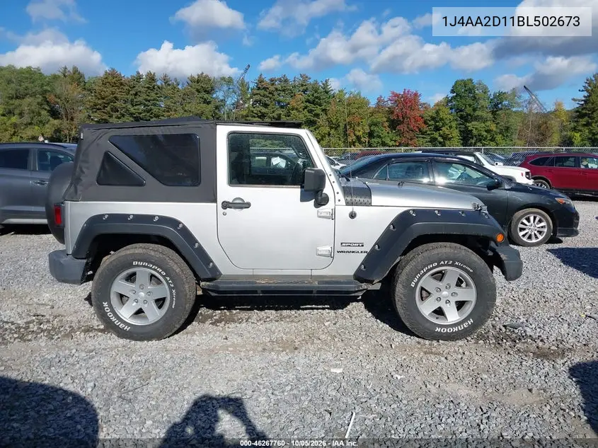 2011 JEEP WRANGLER VIN 1J4AA2D11BL502673 — фото 13
