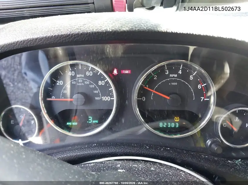 2011 JEEP WRANGLER VIN 1J4AA2D11BL502673 — фото 7
