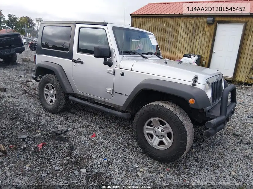 JEEP WRANGLER 2011, VIN 1J4AA2D12BL545452