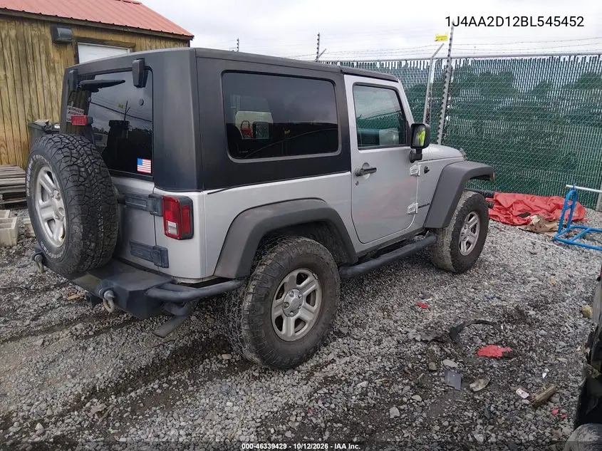 2011 JEEP WRANGLER VIN 1J4AA2D12BL545452 — фото 4
