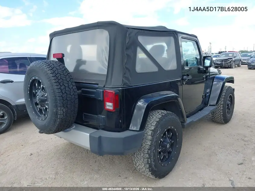 2011 JEEP WRANGLER VIN 1J4AA5D17BL628005 — фото 4